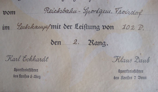  German N.S.R.B.L. National Socialist League of the Reich for Physical Exercise C Original WW2 German N.S.R.B.L. National Socialist League of the Reich for Physic Other Accessory