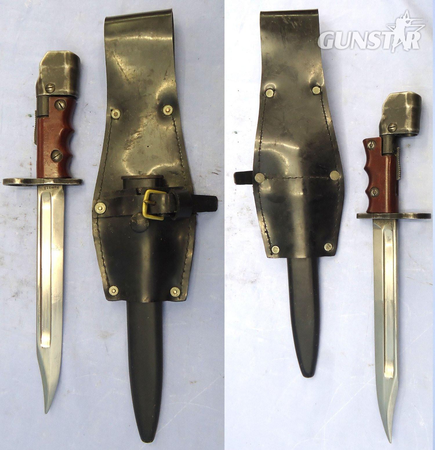British No 7 MK 1 Swivelling Pommel Bayonet, Scabbard & Black Frog by Poole. BAYO 366  Bayonet