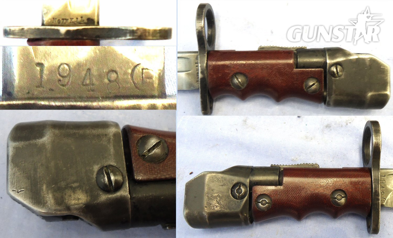  British No 7 MK 1 Swivelling Pommel Bayonet, Scabbard & Black Frog by Poole. BAYO 366  Bayonet