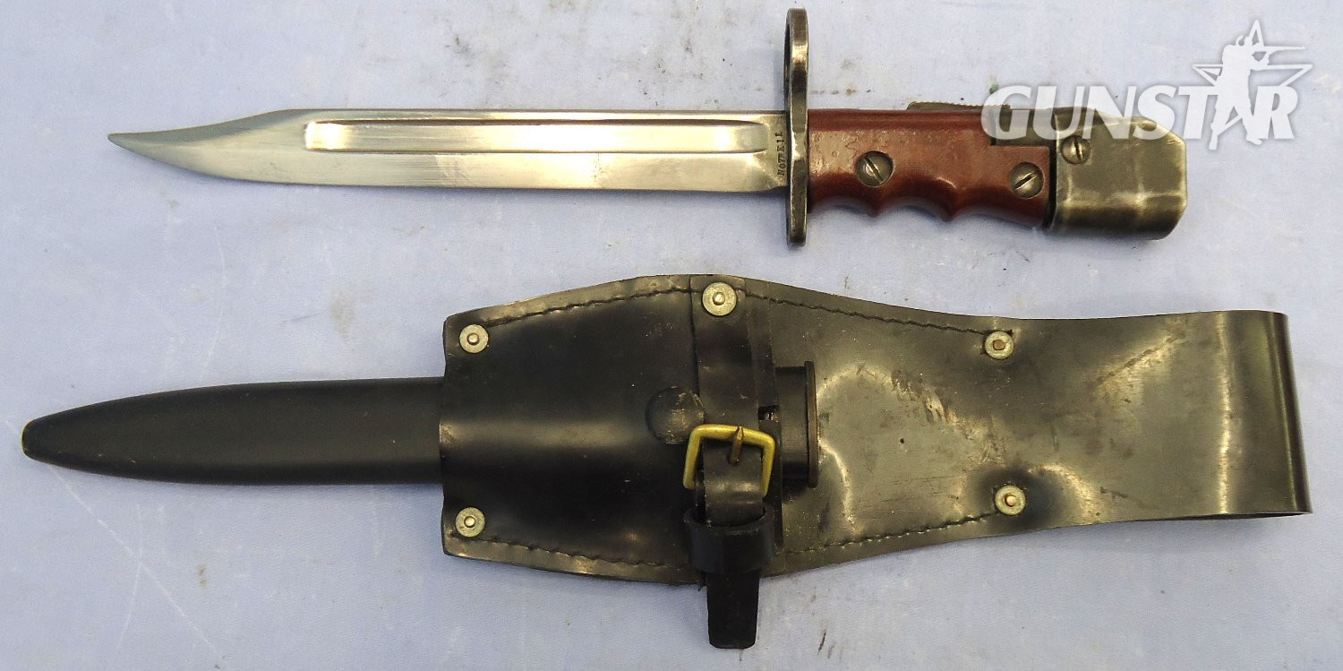 British No 7 MK 1 Swivelling Pommel Bayonet, Scabbard & Black Frog by Poole. BAYO 366  Bayonet - {CATEGORY} in 