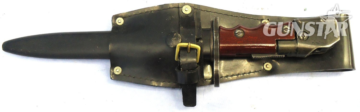 British No 7 MK 1 Swivelling Pommel Bayonet, Scabbard & Black Frog by Poole. BAYO 366  Bayonet 