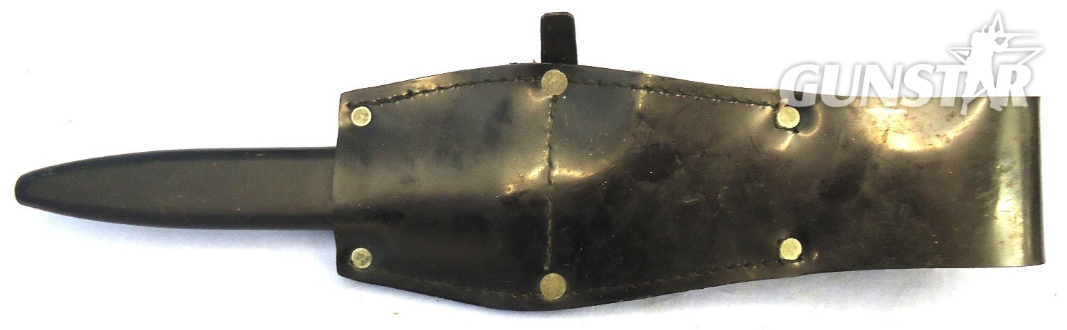 {CATEGORY} - British No 7 MK 1 Swivelling Pommel Bayonet, Scabbard & Black Frog by Poole. BAYO 366  Bayonet in 