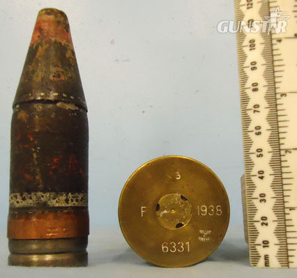 INERT DEACTIVATED Unfired German WW2 1940 dated 3.7cm PAK 36 APC/HE/T (Armour Pi INERT DEACTIVATED Unfired German WW2 1940 dated 3.7cm PAK 36 APC/HE/T (Armour Pi