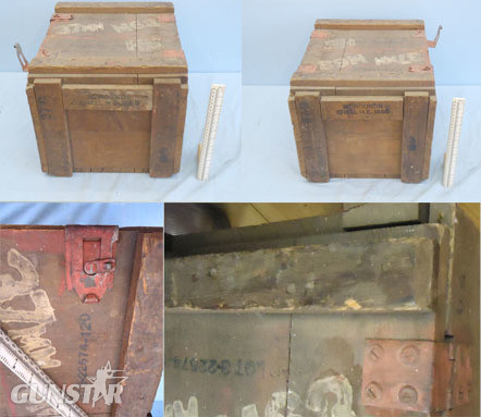  American 20 Round Wooden Ammunition Box For The 37MM M16 High Explosive Ammuniti 37MM M16 High Explosive Ammunition For The Tank and Anti-tank Guns. Antique & Militaria