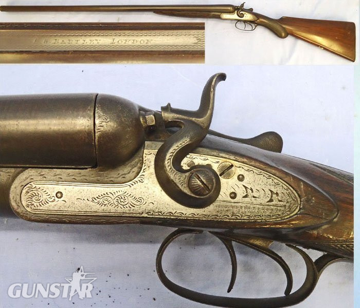 C.G. Bartley (London) C. G. Bartley, London. 12 Bore Double Barrel Side By Side, Side Lock Hammer Sporting Shotgun With Rebounding Hammers. **1989 UK DEACTIVATION CERTIFICATED**. Sn - 14330 Side By Side 12 Bore/gauge