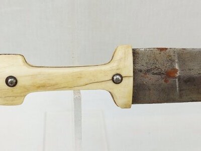 19th Century Caucasian Khanjali Dagger With Bone Grip Knive