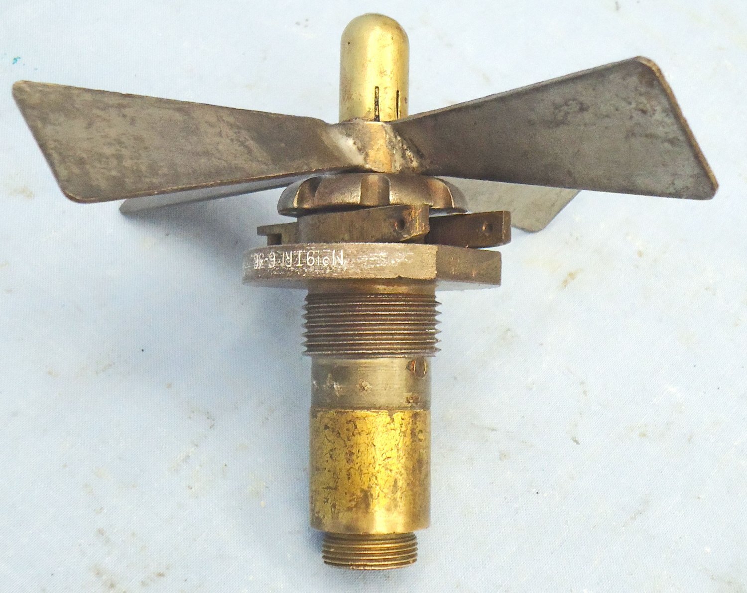 INERT DEACTIVATED. British Tail Pistol Number 19 Mark I (1936 Dated) Bomb Fuze. - O 2181 British Tail Pistol Number 19 Mark I (1936 Dated) Bomb Fuze. - O 2181  Other Ammunition