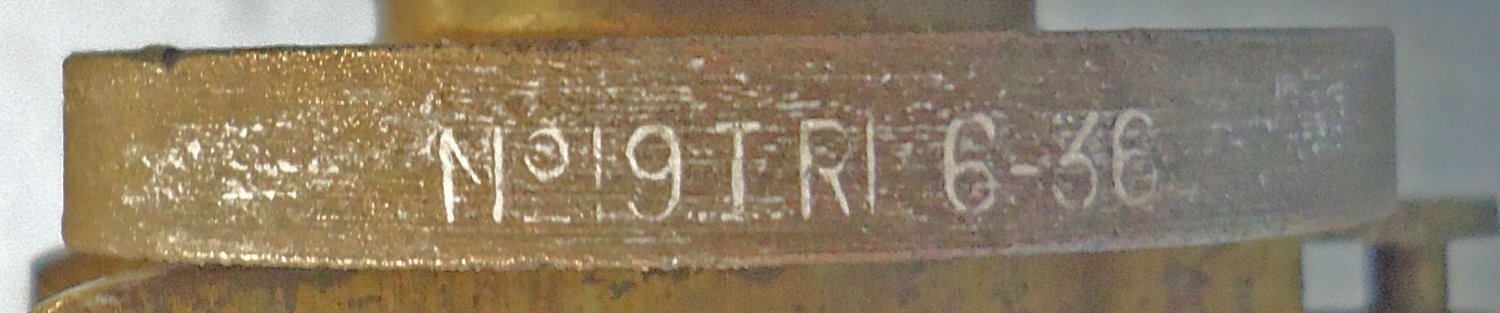 INERT DEACTIVATED. British Tail Pistol Number 19 Mark I (1936 Dated) Bomb Fuze. - O 2181 British Tail Pistol Number 19 Mark I (1936 Dated) Bomb Fuze. - O 2181  Other Ammunition - {CATEGORY}