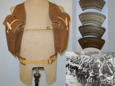 MINT**UNISSUED**Original WW2 1945 British WD Commando Skeleton Assault Jerkin / Vest By W&G With 4 Original Bren Gun Magazines. Sn 21305  Clothing