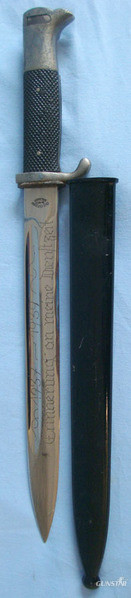Christians Solingen .Nazi M98 Dress Bayonet By Christians Solingen & Scabbard. Bayonet in 