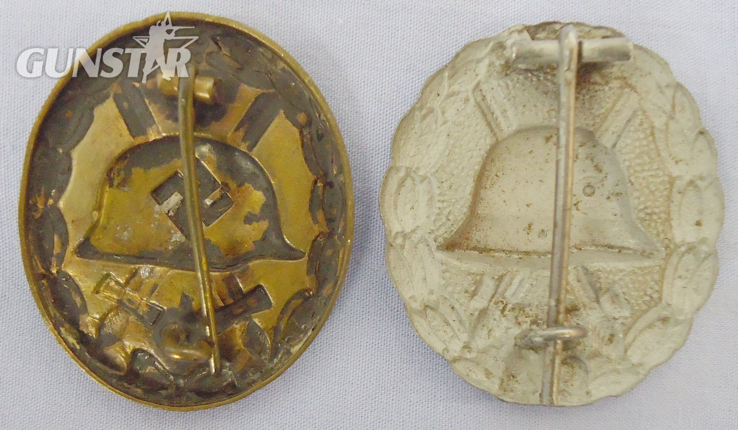  Pair* German Imperial ‘Black & Silver’ Wound Badges. N 118. Pair* German Imperial ‘Black & Silver’ Wound Badges. N 118. Antique & Militaria