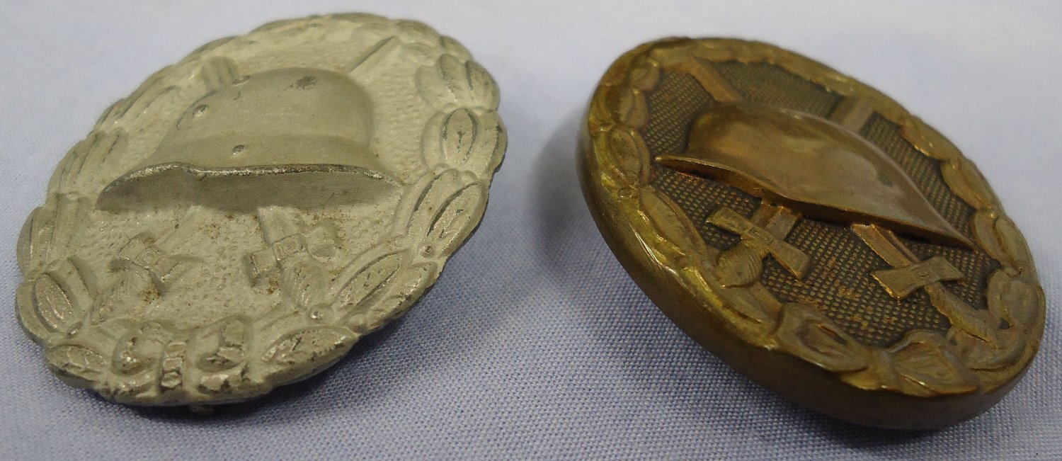 Pair* German Imperial ‘Black & Silver’ Wound Badges. N 118. Pair* German Imperial ‘Black & Silver’ Wound Badges. N 118. Antique & Militaria