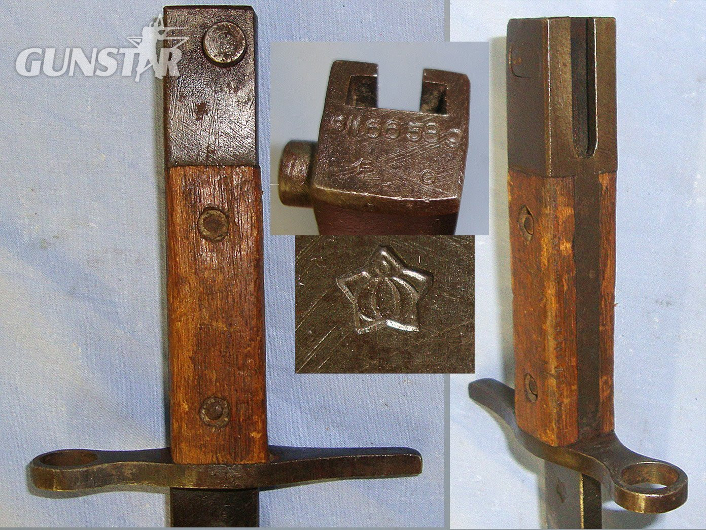 RARE**LATE WW2 'LAST DITCH' Japanese Type 30 Arisaka Rifle Bayonet By Jinsen Arsenal (Japanese Occupied Korea) Variation R & Wood Scabbard With Steel Fittings. Sn 23463 Bayonet