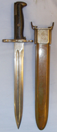WWII Dated U.S. M1905E1/M1 1943 Bayonet and Scabbard for the Garand Rifle. 20821:6. Bayonet