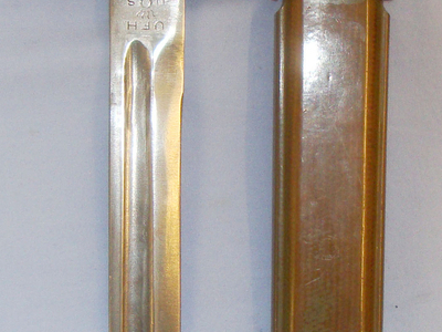 WWII Dated U.S. M1905E1/M1 1943 Bayonet and Scabbard for the Garand Rifle. 20821:6. Bayonet