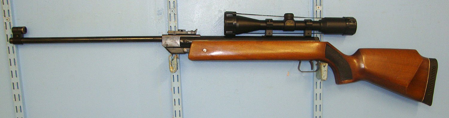  QUALITY**C1980’s German Diana Original Model 35 Super .22 Calibre Break Action Air Rifle With Hawke Reflex 6x42 Telescopic Sight. AI 610 air rifle .22