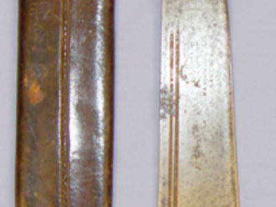 Large Victorian Era American Combat / Survival Bowie Knife By R.A. Bone and Leather Scabbard. Sn 13828. Hunting Knive