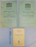 Three Home Office Civil Defence Training Manuals on Chemical/Atomic Warfare. BO 442. Three Home Office Civil Defence Training Manuals on Chemical/Atomic Warfare. BO 442. Other Accessory