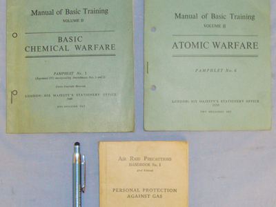 Three Home Office Civil Defence Training Manuals on Chemical/Atomic Warfare. BO 442. Three Home Office Civil Defence Training Manuals on Chemical/Atomic Warfare. BO 442. Other Accessory