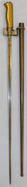 WW1/WW2 Era Model 1886/93/16 French Brass Handle Epee Lebel Bayonet Without Hook Quillon & Scabbard. BAYO 3. Bayonet