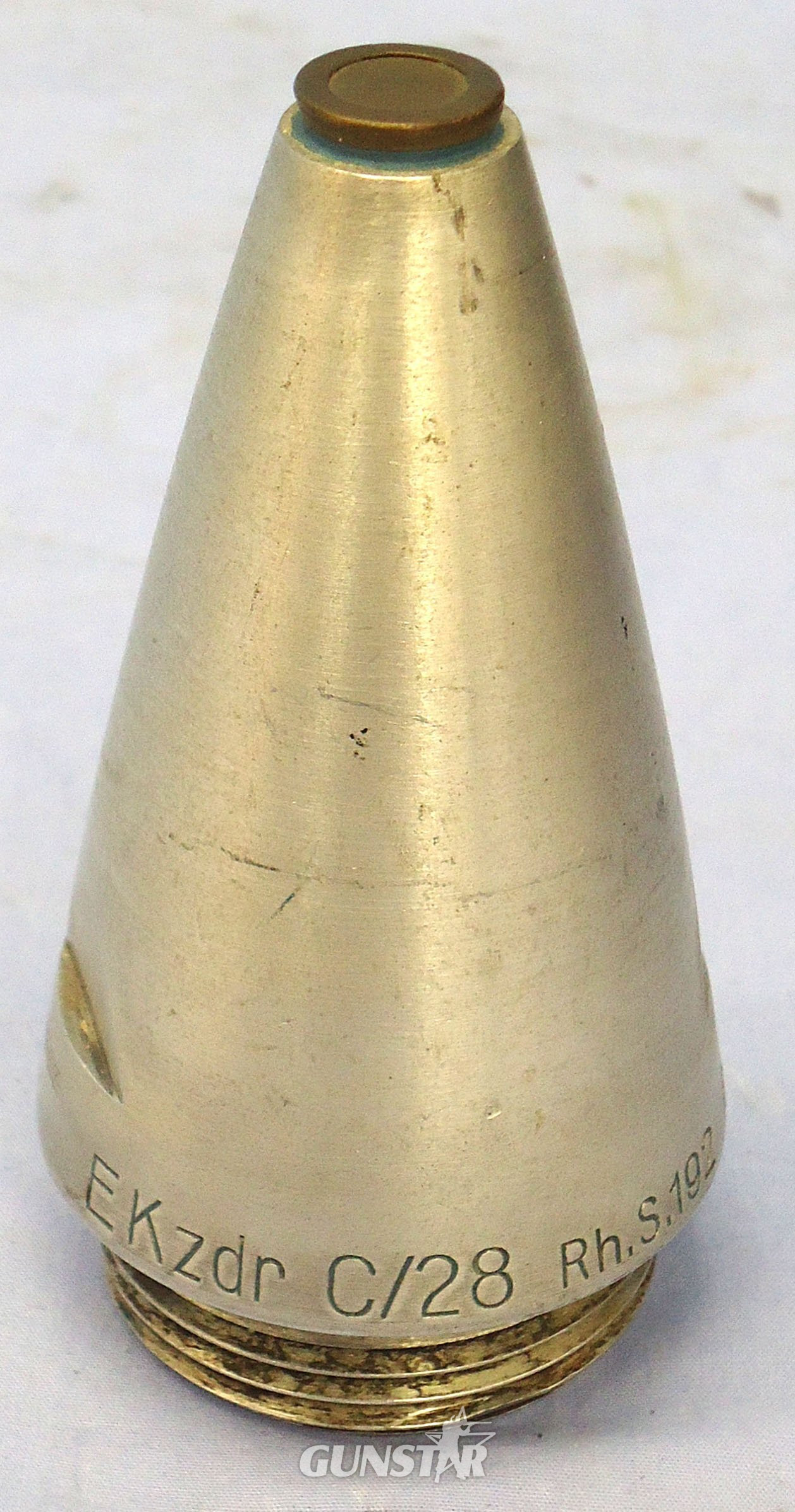 INERT DEACTIVATED. German, WW2, 1940 Dated EKzdr C/28 Kriegsmarine Nose Fuze. - O 2158 EKzdr C/28 Kriegsmarine Nose Fuze. - O 2158  Other Ammunition - {CATEGORY} in 