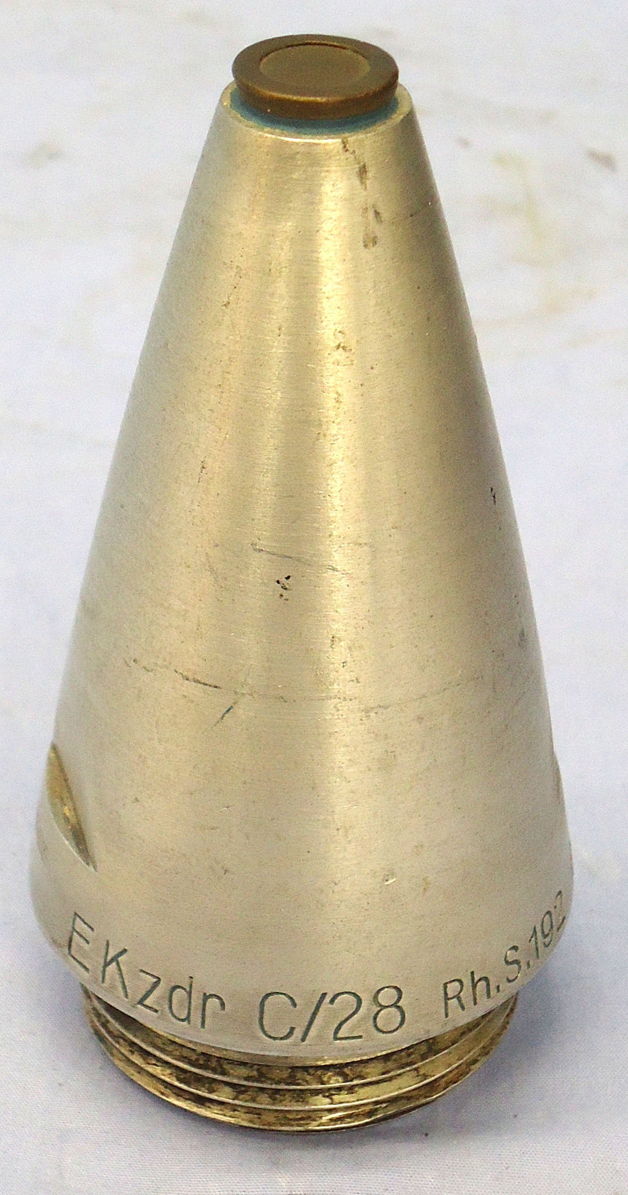 INERT DEACTIVATED. German, WW2, 1940 Dated EKzdr C/28 Kriegsmarine Nose Fuze. - O 2158 EKzdr C/28 Kriegsmarine Nose Fuze. - O 2158  Other Ammunition - {CATEGORY} in 