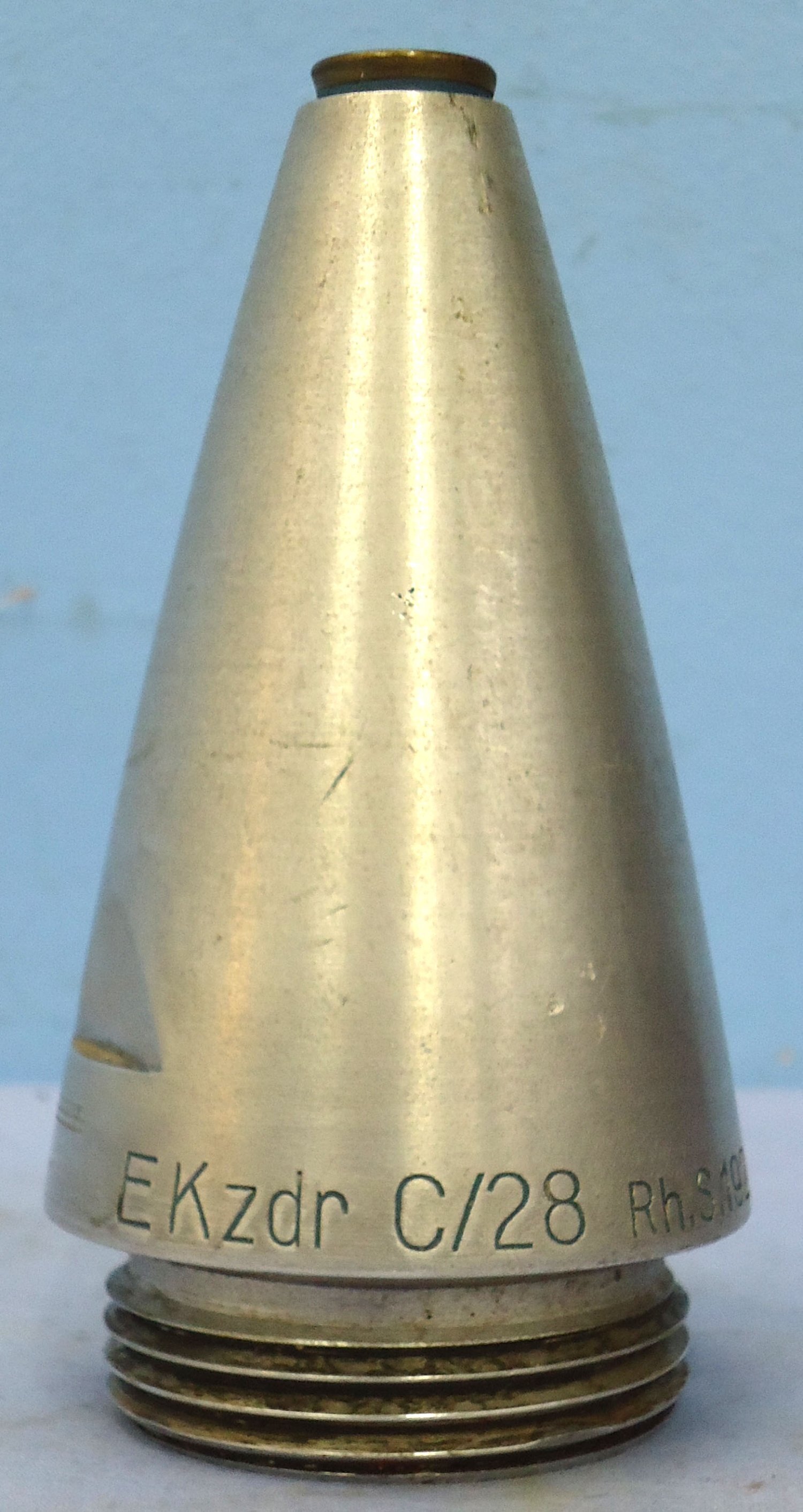 INERT DEACTIVATED. German, WW2, 1940 Dated EKzdr C/28 Kriegsmarine Nose Fuze. - O 2158 EKzdr C/28 Kriegsmarine Nose Fuze. - O 2158  Other Ammunition - {CATEGORY}