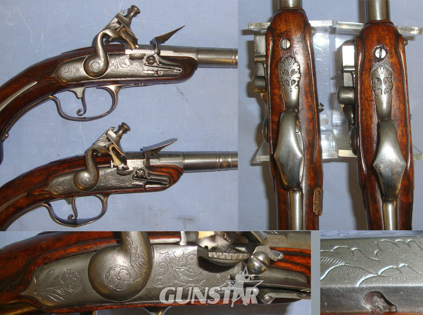 RARE**QUALITY**MINT 10 GROOVE RIFLED BORES** Circa 1660-1665 A Pair Of Early Dutch .500 Calibre Flintlock Turn Off Barrel Holster Pistols From The Armoury Collection Of The German Princely House of Hohenlohe-Langenburg / Schloss Langenburg. Sn 22059:1 flintlock .50 Cal Muzzleloader Muzzleloader