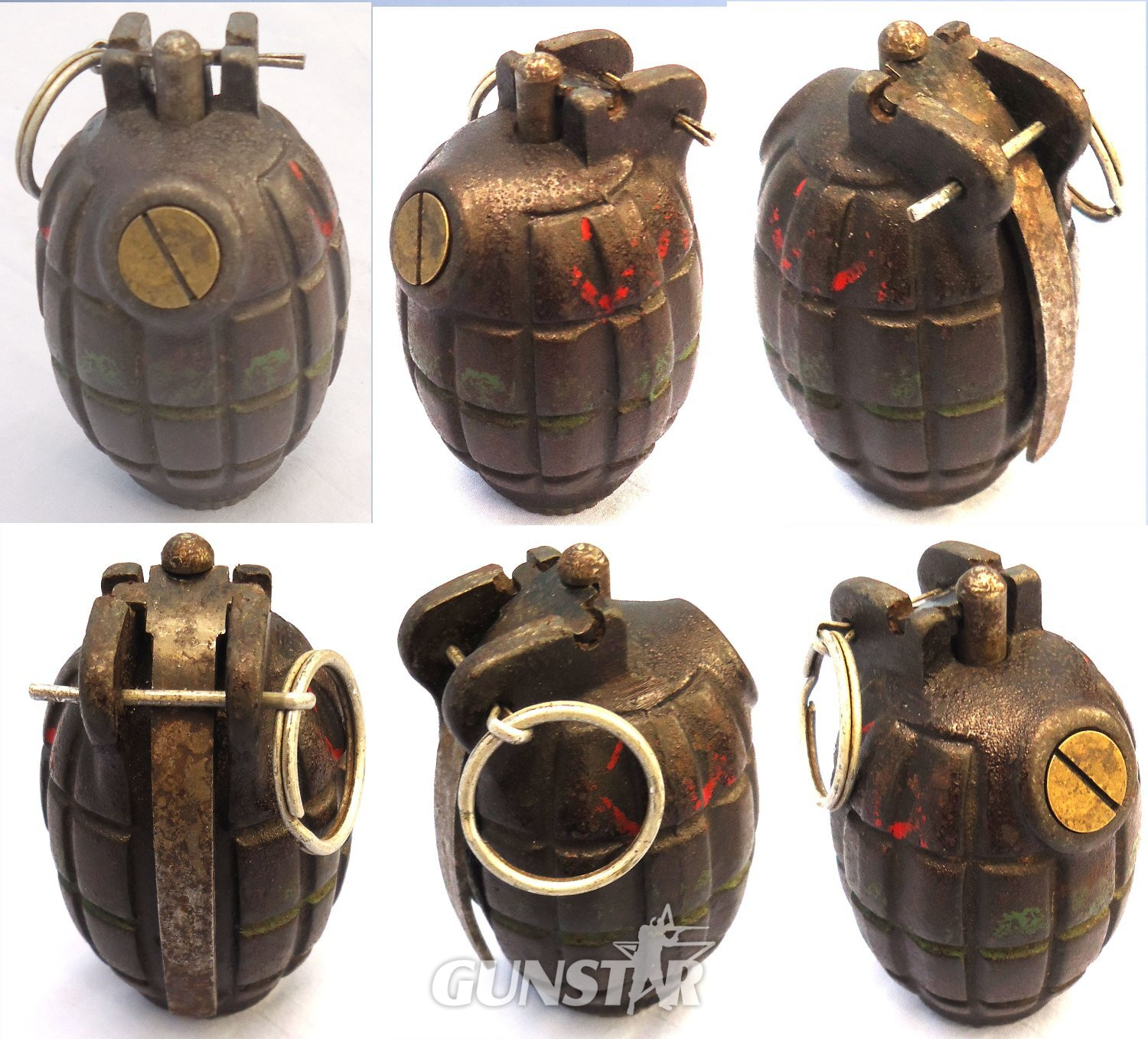 INERT DEACTIVATED. WW2, 1943 Dated, Mills No 36M MK1, Hand Grenade. O 2403 INERT DEACTIVATED. WW2, 1943 Dated, Mills No 36M MK1, Hand Grenade. O 2403 Various Other Ammunition in 