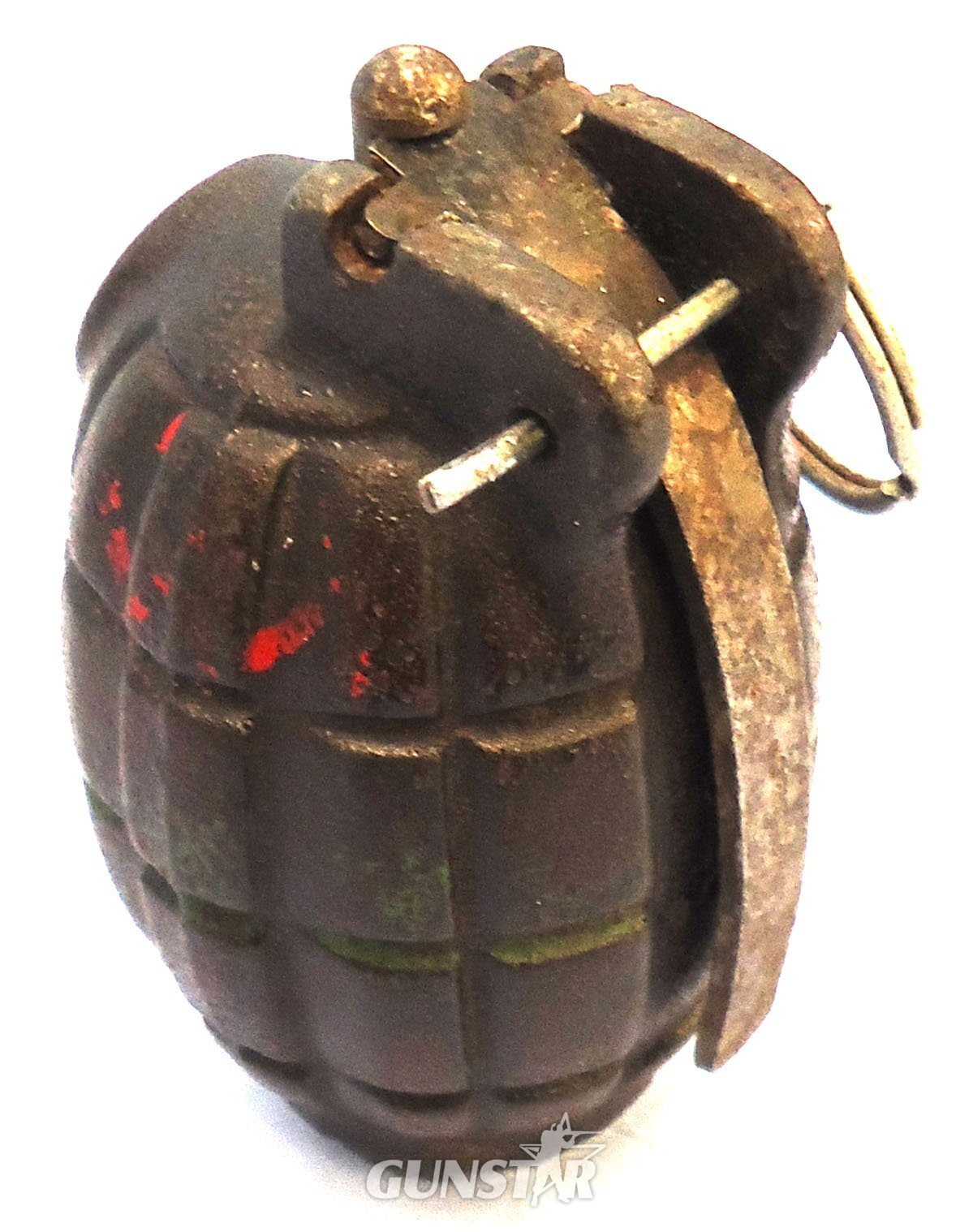 INERT DEACTIVATED. WW2, 1943 Dated, Mills No 36M MK1, Hand Grenade. O 2403 INERT DEACTIVATED. WW2, 1943 Dated, Mills No 36M MK1, Hand Grenade. O 2403 Various Other Ammunition 