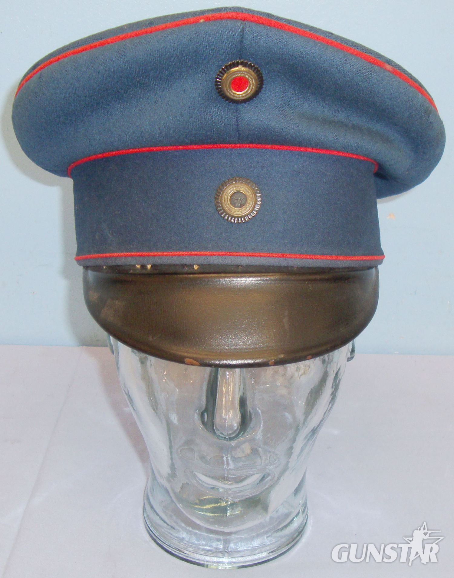 WW1 Era, Imperial German Army Officer\'s Peaked Cap, Elsner & Manchen, Bromberg. Sn 7629. WW1 Era, Imperial German Army Officer\'s Peaked Cap, Elsner & Manchen, Bromberg. Sn 7629. Antique & Militaria in 