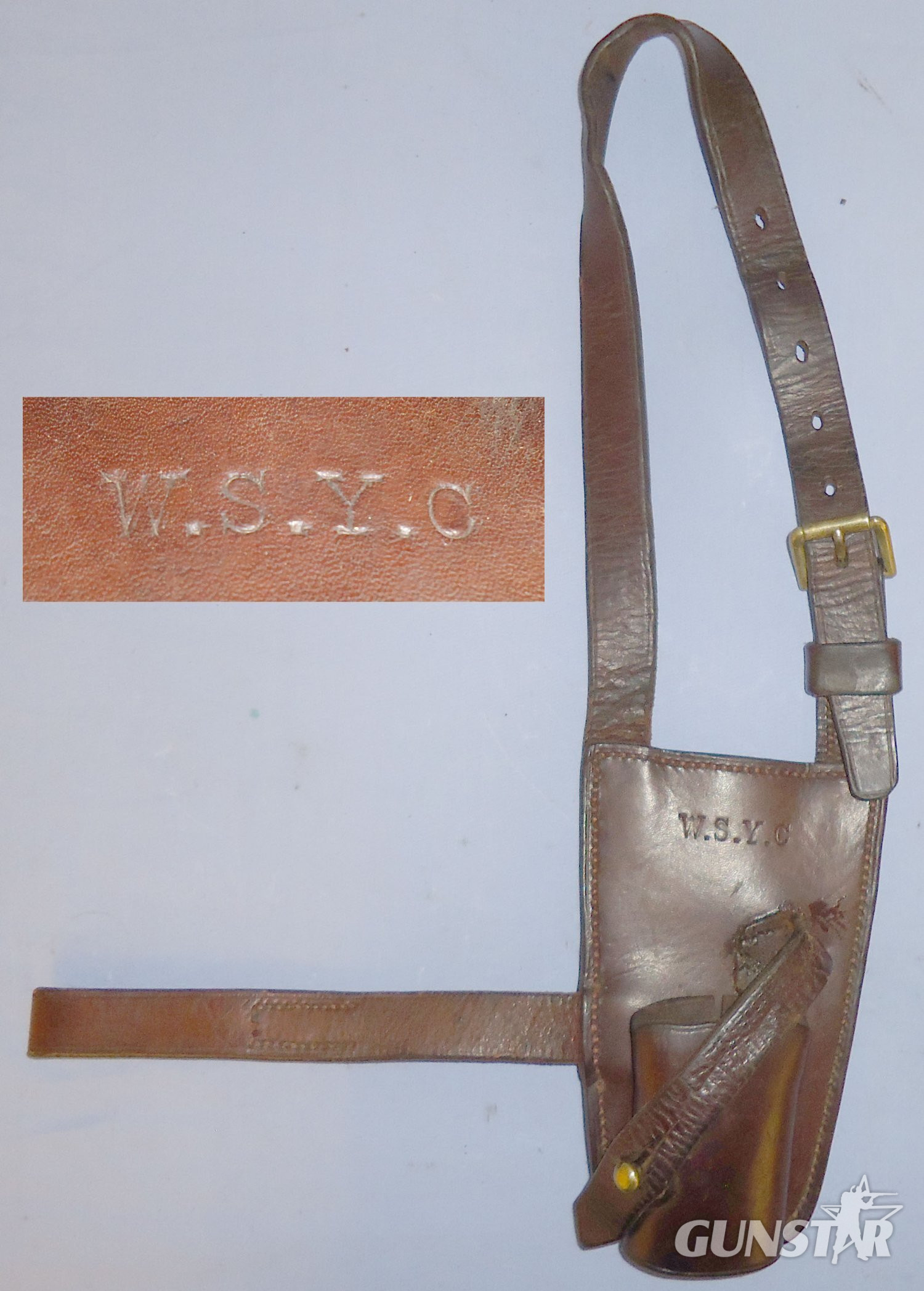 WWI West Somersetshire Yeomanry Cavalry Officers Leather Sword Frog & Saddle Straps. 21683:2. WWI West Somersetshire Yeomanry Cavalry Officers Leather Sword Frog & Saddle Straps. 21683:2. Antique & Militaria in 