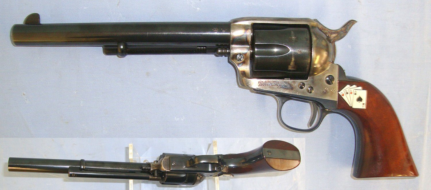  QUALITY**Italian Colt Model 1873 Army Peacemaker Buntline Special .22 Calibre Single Action Six Shot Revolver With Blue & Colour Case Hardened Finish**COCKS & DRY FIRES**UK 2004 DEACTIVATION WITH REPLACEMENT 2026 DEACTIVATION CERTIFICATE**Sn 23473:5 deactivated revolver None Revolver