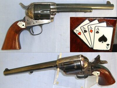 QUALITY**Italian Colt Model 1873 Army Peacemaker Buntline Special .22 Calibre Single Action Six Shot Revolver With Blue & Colour Case Hardened Finish**COCKS & DRY FIRES**UK 2004 DEACTIVATION WITH REPLACEMENT 2026 DEACTIVATION CERTIFICATE**Sn 23473:5 deactivated revolver None Revolver