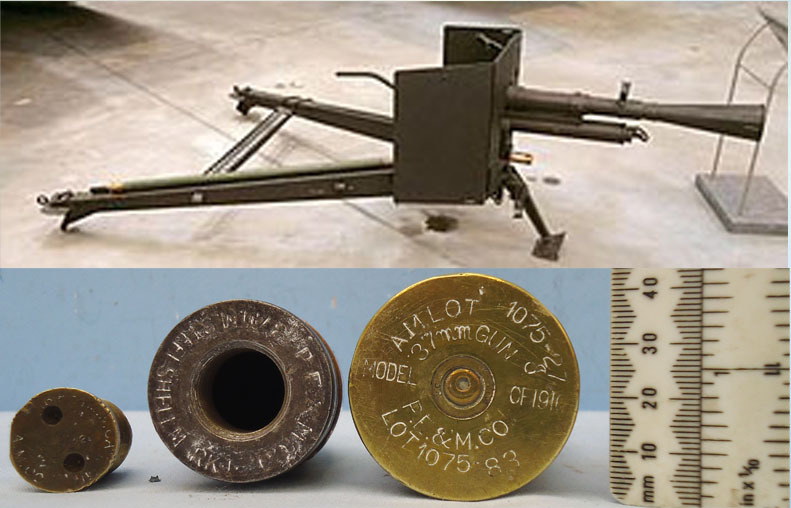 DEACTIVATED INERT. 37mm Model of 1916 French TRP Puteaux Trench Gun High Explosive (HE) Common Pointed Round. - 19449 DEACTIVATED INERT. 37mm Model of 1916 French TRP Puteaux Trench Gun High Explosive (HE) Common Pointed Round. - 19449  Other Ammunition