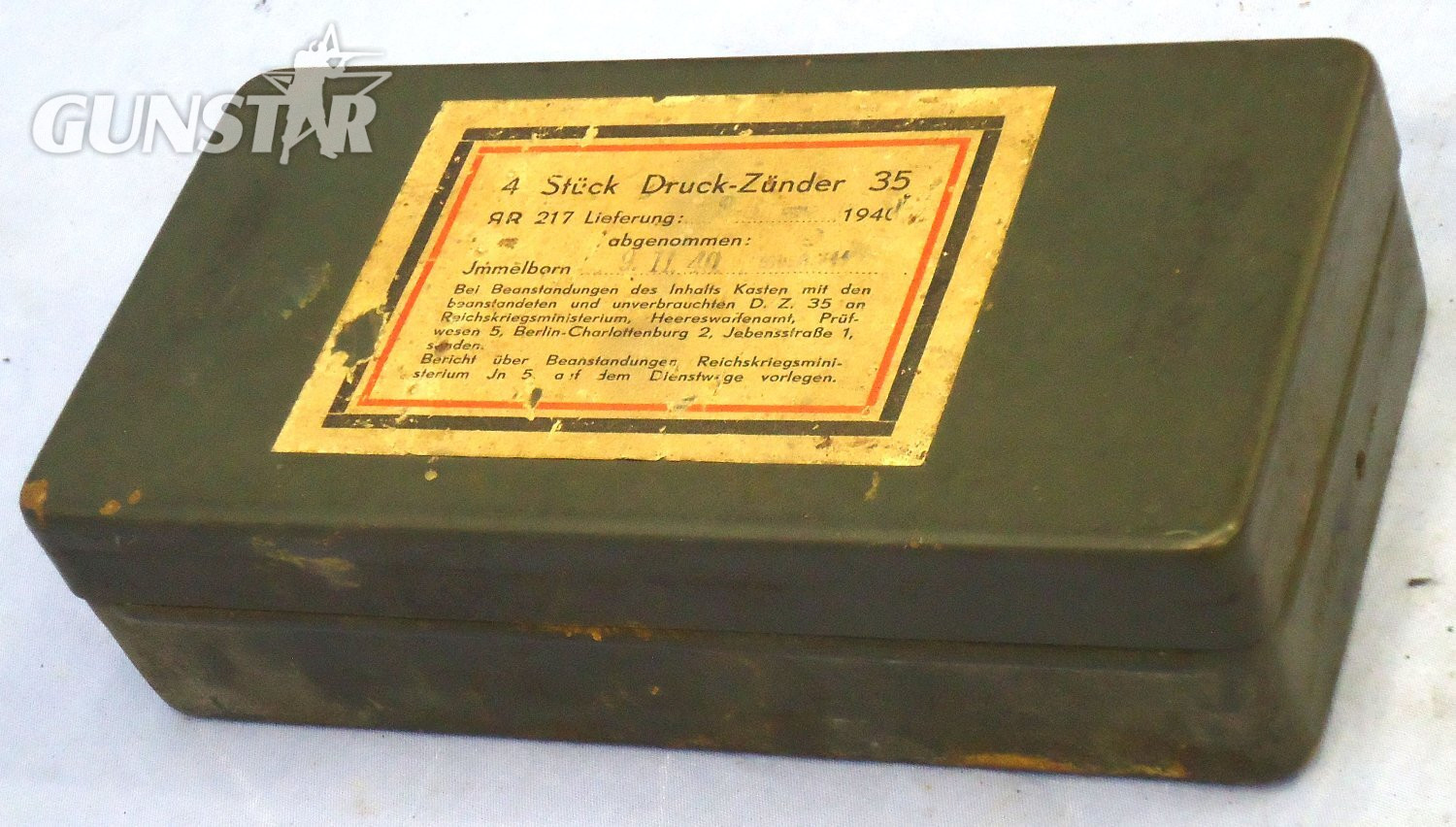 INERT DEACTIVATED. Gaman WW2 Transit Box of 4 Druck Zunder 35 Landmine & S Mine Fuzes. O 2409 INERT DEACTIVATED. Gaman WW2 Transit Box of 4 Druck Zunder 35 Landmine & S Mine Fuzes. O 2409 Various Other Ammunition - {CATEGORY} in 