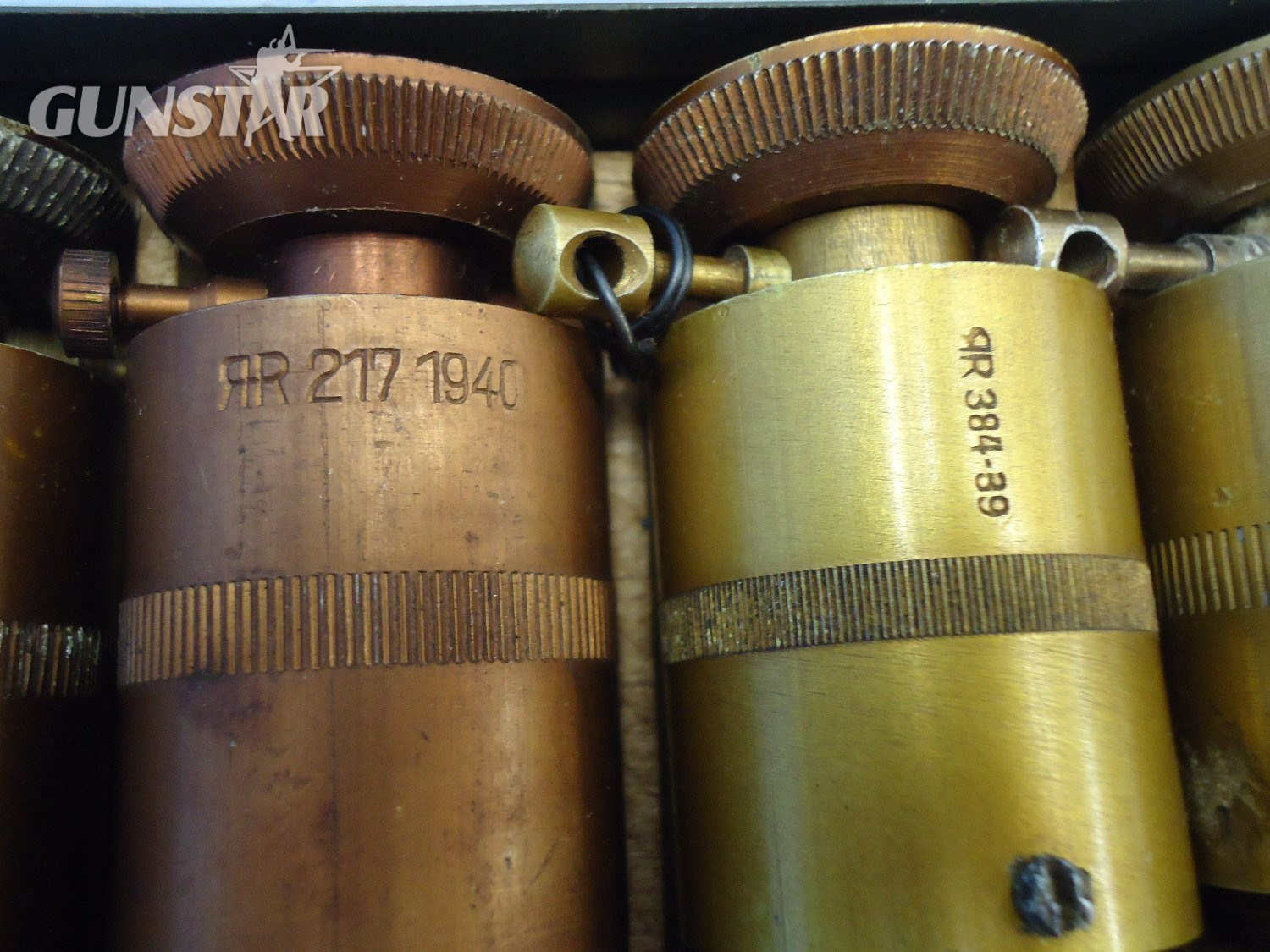 INERT DEACTIVATED. Gaman WW2 Transit Box of 4 Druck Zunder 35 Landmine & S Mine Fuzes. O 2409 INERT DEACTIVATED. Gaman WW2 Transit Box of 4 Druck Zunder 35 Landmine & S Mine Fuzes. O 2409 Various Other Ammunition 