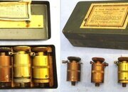 INERT DEACTIVATED. Gaman WW2 Transit Box of 4 Druck Zunder 35 Landmine & S Mine Fuzes. O 2409 INERT DEACTIVATED. Gaman WW2 Transit Box of 4 Druck Zunder 35 Landmine & S Mine Fuzes. O 2409 Various Other Ammunition