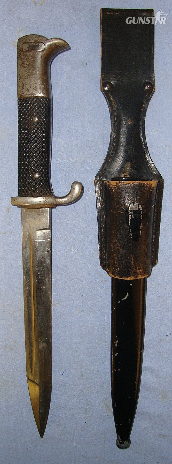 WW1 / WW2 Era German Army Dress Bayonet With Carbine Type Blade, Scabbard & Frog. BAYO 503 Bayonet in 