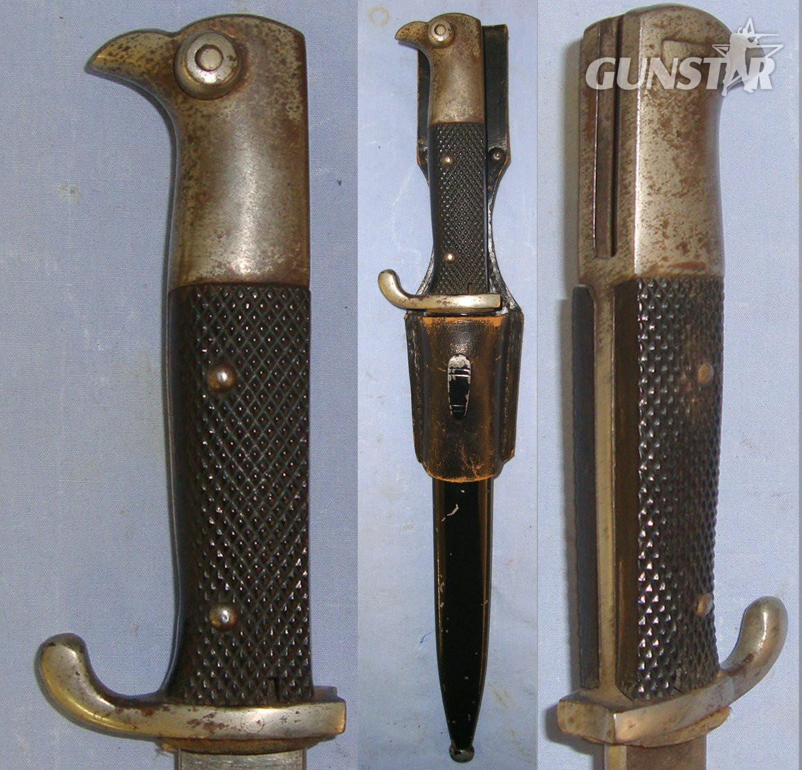 WW1 / WW2 Era German Army Dress Bayonet With Carbine Type Blade, Scabbard & Frog. BAYO 503 Bayonet