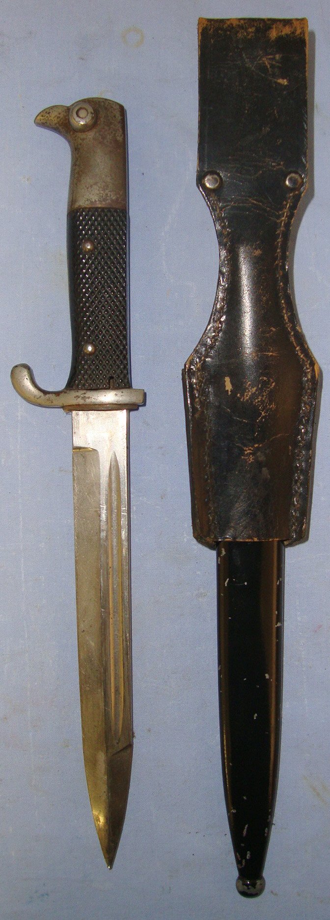  WW1 / WW2 Era German Army Dress Bayonet With Carbine Type Blade, Scabbard & Frog. BAYO 503 Bayonet