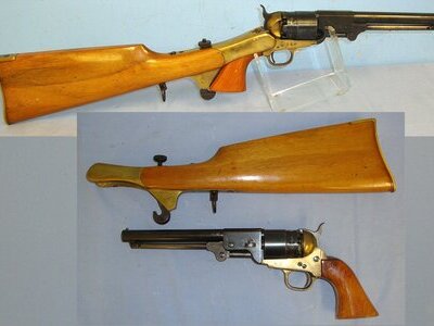 QUALITY**Italian Colt Navy Model 1851 .44 Calibre Cap & Ball Revolver With Detachable Shoulder **COCKS & DRY FIRES**EARLY 1997 UK DEACTIVATION WITH REPLACEMENT 2026 DEACTIVATION CERTIFICATE**Sn 23473:4 deactivated revolver None Revolver