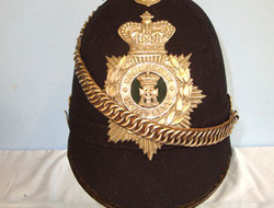 Home Service Pattern, 1st Battalion Yorkshire Volunteers Blue Cloth Helmet With  Home Service Pattern, 1st Battalion Yorkshire Volunteers Blue Cloth Helmet With  Clothing