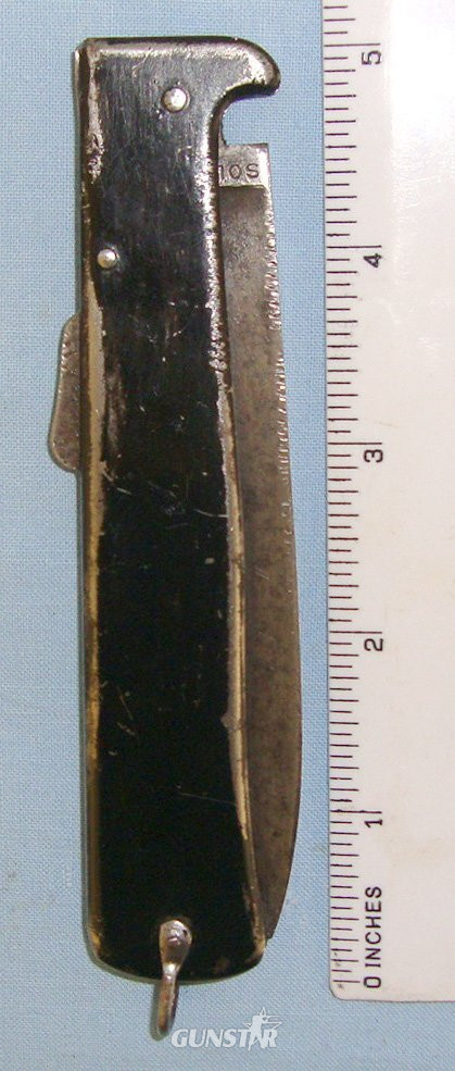  WW1 / WW2 Imperial German Army Mercator (Heinrich Kaufmann, Indiwerk, Solingen), DRGM Taschenmesser Trench Dagger / Utility Clasp Lock knife. Sn 21597 Knive