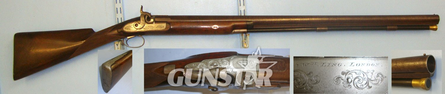 William Ling Single Barrel Wildfowling Shot Gun. A 1009 Muzzleloader 6 Bore/gauge in 