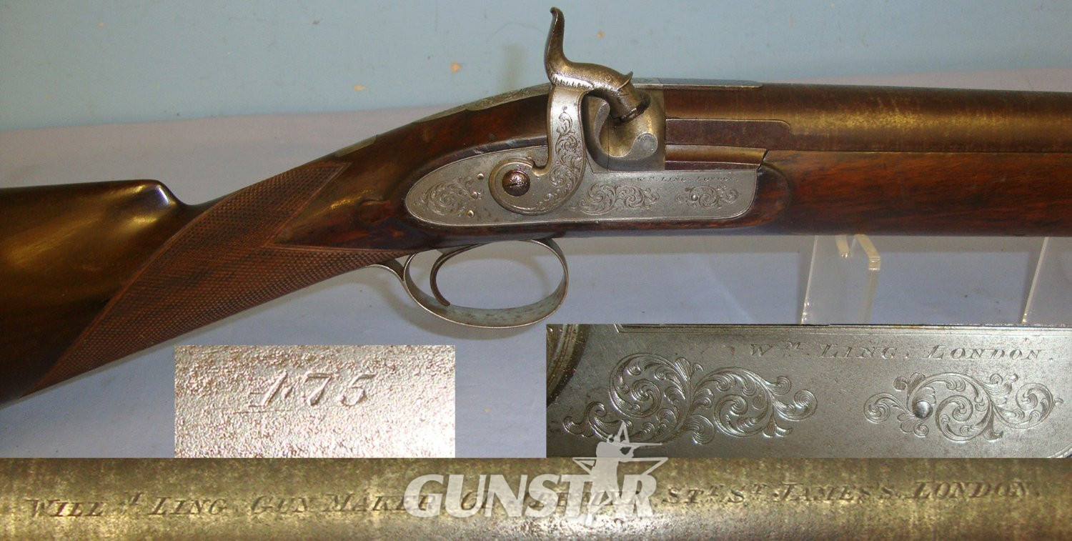 William Ling Single Barrel Wildfowling Shot Gun. A 1009 Muzzleloader 6 Bore/gauge