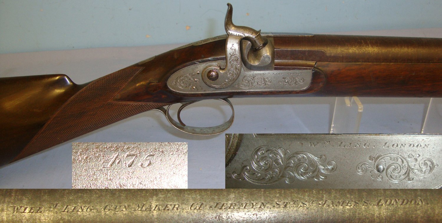 William Ling Single Barrel Wildfowling Shot Gun. A 1009 Muzzleloader 6 Bore/gauge