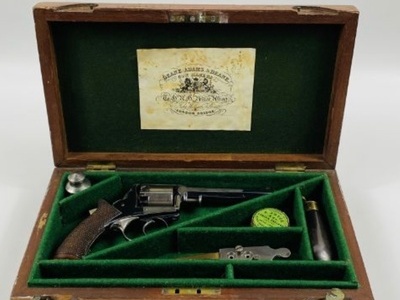 REDUCED by £750, Deane, Adams & Deane. Owned by the Late Del Palmer 5 Shot Patent 10429R .32 Revolver