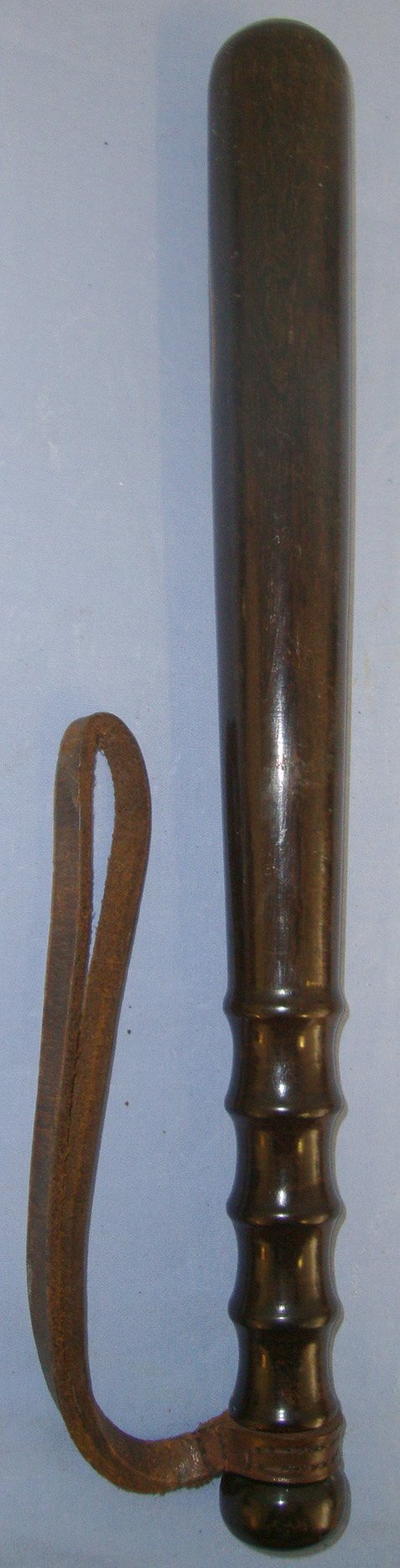  RARE**WW1 Era 1914-1919, Manchester Special Constable\'s Lignum Vitae Tropical Hardwood Polychrome Decorated Presentation Police Truncheon By J Tyzack & Son Sheffield With King’s Crown, Heraldic Arms To SC William Johnson. Sn 21229:1 Antique & Militaria