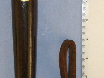 RARE**WW1 Era 1914-1919, Manchester Special Constable\'s Lignum Vitae Tropical Hardwood Polychrome Decorated Presentation Police Truncheon By J Tyzack & Son Sheffield With King’s Crown, Heraldic Arms To SC William Johnson. Sn 21229:1 Antique & Militaria